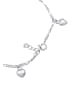 Elli Armband 925 Sterling Silber Bettelarmband, Herz, Figaro in Silber