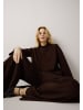 More & More kompaktes, kurzes, 3/4 -Arm Boxy-Sweatshirt in espresso brown