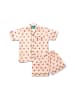 Little Green Radicals Durchgeknöpftes Pyjama-Shortset in Creme
