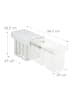 relaxdays Einbaumülleimer in Weiß - 2 x 8 L