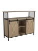 relaxdays Sideboard in Natur/ Schwarz - (B)100 x (H)80 x (T)33 cm