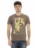 Trussardi Action Grau Braun Baumwolle Herren T-Shirt