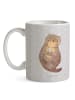 Mr. & Mrs. Panda Bedruckte Tasse Otter Muschel ohne Spruch in Grau Pastell