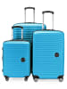 Hauptstadtkoffer Mitte - 3er Koffer-Set Hartschale Gepäckset, TSA, 4 Rollen (S, M & L) in Cyanblau