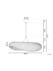 Beliani Pendelleuchten BOYNE in Braun/Silber/Transparent - (W) 80 x (H) 118 x (L) 80 cm