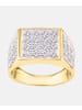 Diamant L'éternel Cluster-Ring aus 375 Gelbgold mit Diamant