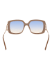 Guess Braun Metall & Kunststoff Sonnenbrille