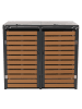MCW 2er-/4er-Mülltonnenverkleidung K14, Teak-Optik