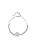 Luxenter Armband aus 925er Sterlingsilber mit glänzendem Zirkonia, rhodiniert