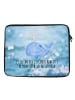 Mr. & Mrs. Panda Laptop Tasche Wal Konfetti mit Spruch in OZeichenanblue