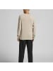 Jack and Jones JJEHILL Knit Crew Neck in Sand