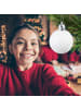 relaxdays 100-tlg. Weihnachtskugeln Set in Weiß