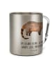 Mr. & Mrs. Panda Edelstahl-Thermobecher Nasenbaer mit Spruch in Silber