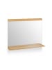 relaxdays Wandspiegel in Natur - (B)90 x (H)68,5 x (T)16,5 cm