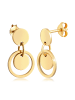 Elli Ohrringe 925 Sterling Silber Geo, Kreis in Gold