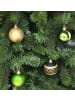 Christmas Goods by Inge 64x Kunststoff Christbaumkugeln 6cm Kugeln in Schwarz / Grün / Gold