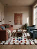 KADIMA DESIGN Teppich Wolle Handgetuftet BRUE Berber Rauten Wohnzimmer Wohnlich in Multicolor