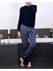 NORMANN Frottee Pyjama Schlafanzug Bündchen Sterne - 48775 in beere