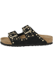 Birkenstock Sandale Arizona Rivet Veloursleder schmal in schwarz