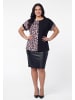 faina Women Plus Size T-Shirt in Multicolor Black