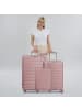 Franky London 4 Rollen Kofferset 3-teilig mit Dehnfalte in rose