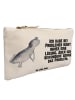 Mr. & Mrs. Panda Schminktasche Axolotl Schwimmen mit Spruch in Weiß
