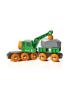 Brio Brio Aktionsspiel Grüner Kranwagen mit Anhänger und Fracht in bunt