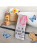 Mr. & Mrs. Panda Kinderhandtuch Axolotl Niedlich mit Spruch in Grau Pastell