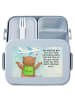 Mr. & Mrs. Panda MEPAL Bentobox Bär Flugzeug Design mit Spruch in Blau Pastell