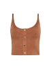 NAEMI Damen Tank Top in Braun Melange