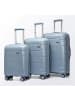 COFI 1453 3 tlg Hartschale Trolley Set Kofferset Reisekoffer in Hellblau