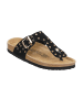 BIOSOFT Sandalen Zehentrenner Nieten in Schwarz