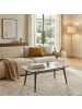 CALICOSY Couchtisch LIORA in Weiß - (W) 100  x (H) 45  x (L) 54  cm