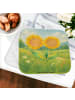 Mr. & Mrs. Panda Topflappen Blume Sonnenblume Design ohne Spruch in Weiß