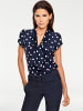 Heine Tupfenbluse in marine-weiß