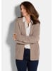 GOLDNER Langarm Melange-Cardigan, flauschig in beige / gemustert