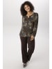 Aniston PLUS Langarmshirt in marine-braun-beige