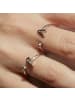 Luxenter 925 sterling silver ring with a brilliant-cut zirconia rhodium-plated - Alphabet