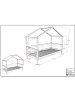 58 aufm Kessel HAUSBETT 90x200 Keeley Buche Weiß Holz Himmel Komfort Stabil Design