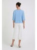 Oui T-Shirt in lt blue white