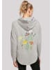 F4NT4STIC Oversized Hoodie Blumen Muster in grau