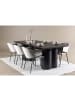 ebuy24 Essgruppe Olivia (7-teilig) Schwarz 100 x 210 cm