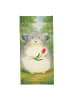 Mr. & Mrs. Panda Badetuch Chinchilla Blume Design ohne Spruch in Weiß