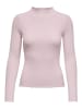 ONLY Dünnes Langarm Shirt Stehkragen Longsleeve ONLEMMA in Rosa