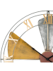 Beliani Wanduhr WIKON in Bunt/Silber/Gold - (W) 60 x (H) 60 x (L) 5 cm