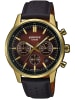 Edifice Herrenuhr Chronograph Braun / Gold