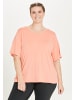 Endurance Q T-Shirt FLORA MELANGE PLUS SIZE in 4107 Fusion Coral