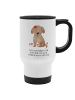 Mr. & Mrs. Panda Thermobecher Auto Hund Dame mit Spruch in Weiß