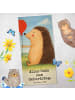 Mr. & Mrs. Panda Badehandtuch Igel Luftballon Design mit Spruch in Gelb Pastell