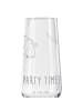 Mr. & Mrs. Panda Sektglas Avocado Party Zeit mit Spruch in Transparent
